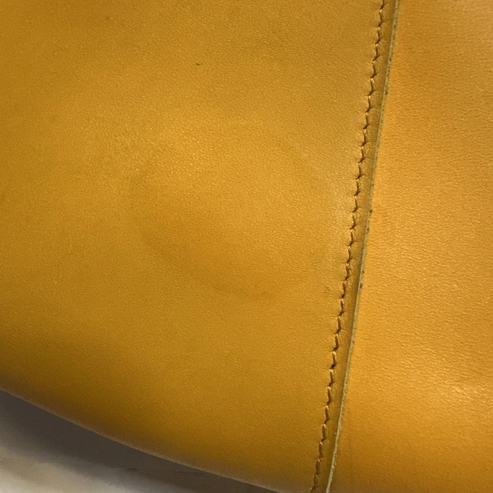 S-ZONE Hobo Crescent Leather Purse Shoulder Cognac Cowhide Full Grain